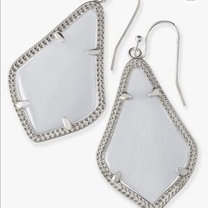 Kendra Scott, Alex Earrings, Silver/Slate Cats Eye
